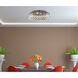 Maxime 6 Light 20 inch Black and Clear Flush Mount Ceiling Light