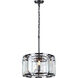Monaco 4 Light 17 inch Flat Black Pendant Ceiling Light, Urban Classic
