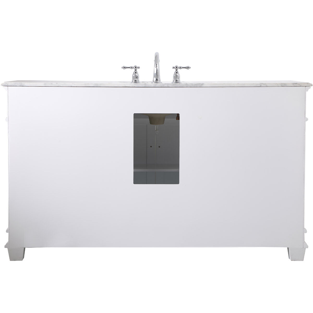 Wesley 60 X 22 X 35 inch White Vanity Sink Set
