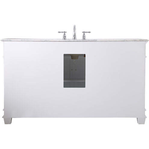 Wesley 60 X 22 X 35 inch White Vanity Sink Set
