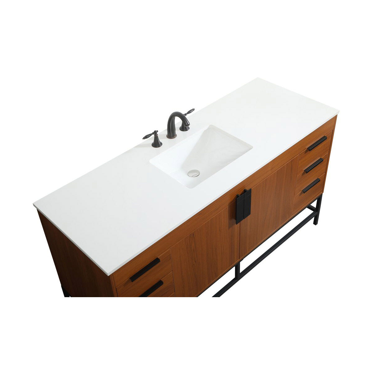 Eugene 60 X 22 X 34 inch Teak Vanity Sink Set