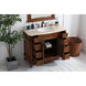 Danville 42 X 42 X 36 inch Teak and Antique Bronze Vanity Sink Set