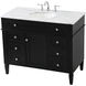 Park Avenue 42 X 22 X 35 inch Black Vanity Sink Set
