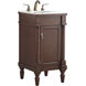 Lexington 19 X 18 X 35 inch Walnut Vanity Sink Set 