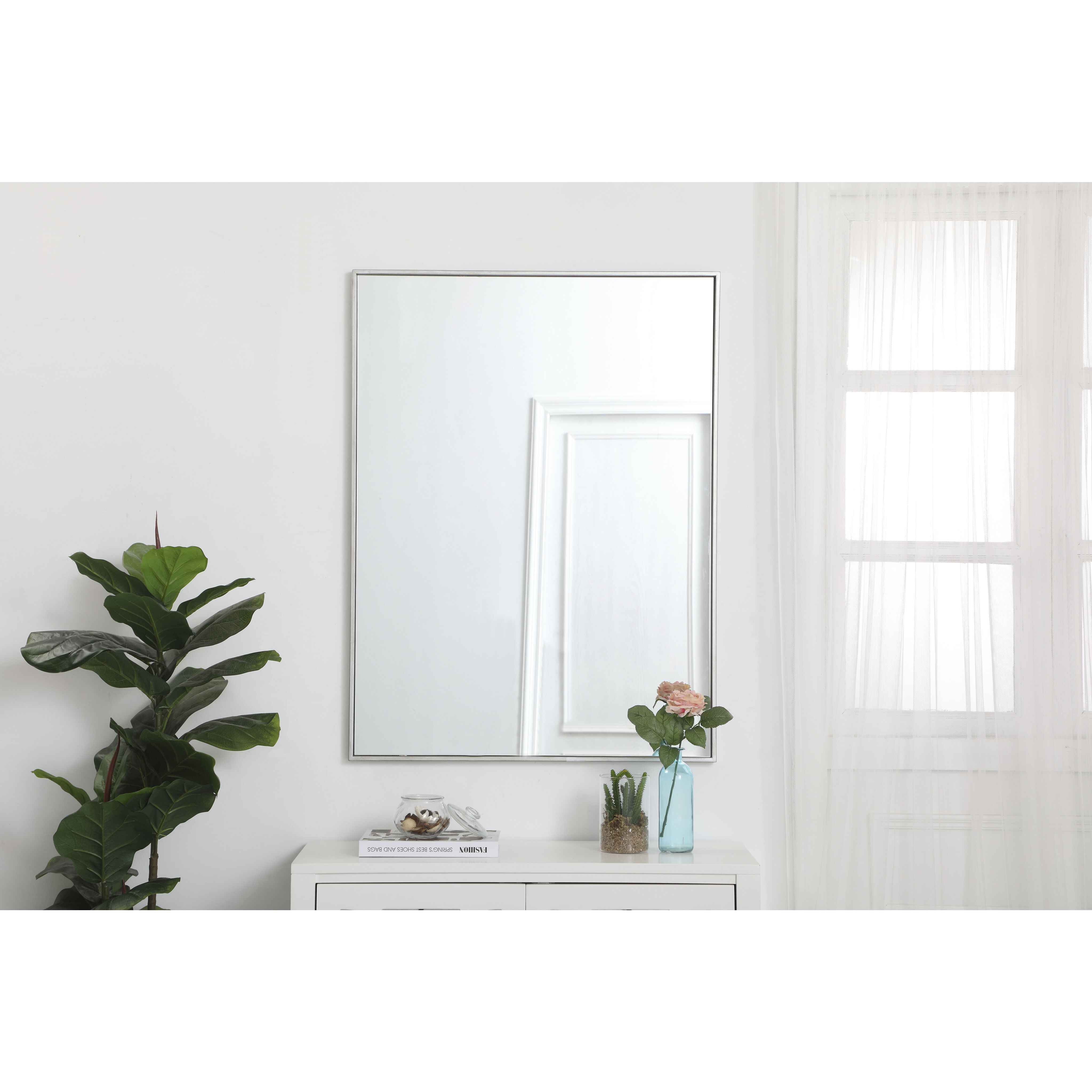 Monet 40 X 30 inch Silver Wall Mirror
