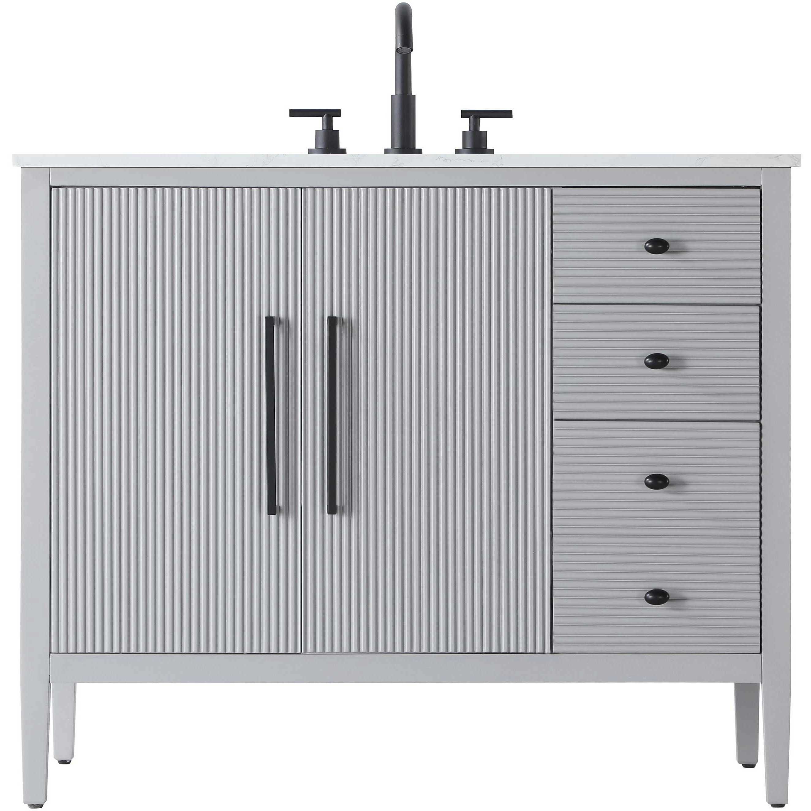 Blakely 42 X 34 inch Grey Bathroom Vanity Cabinet