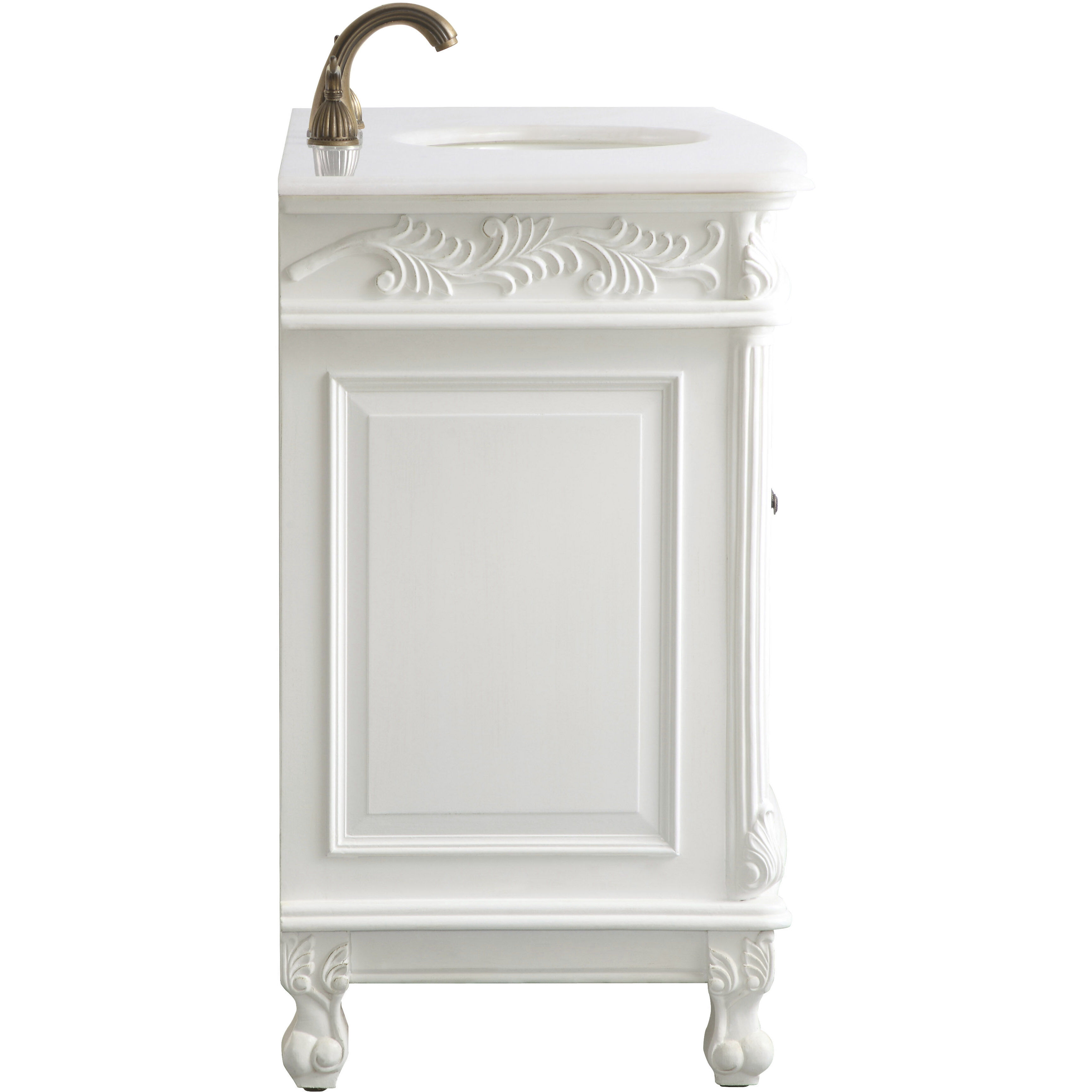 Bordeaux 48 X 22 X 36 inch Antique White Vanity Sink Set