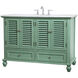 Rhodes 48 X 48 X 35 inch Vintage Mint and Brushed Nickel Vanity Sink Set