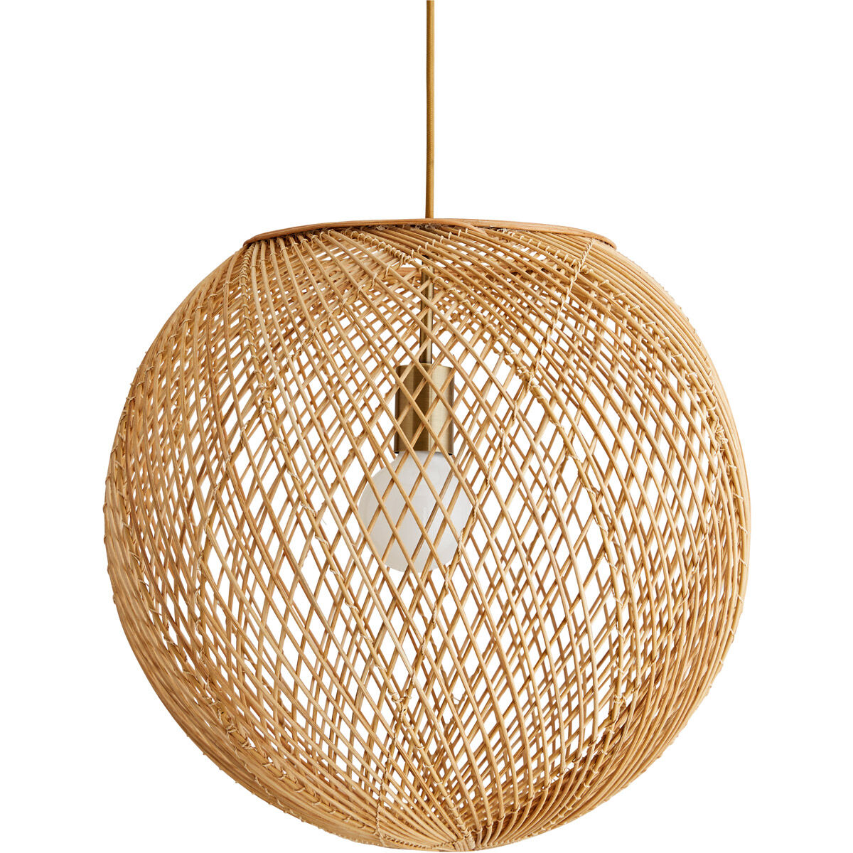 Indiana 1 Light 17.5 inch Natural and Antique Brass Pendant Ceiling Light