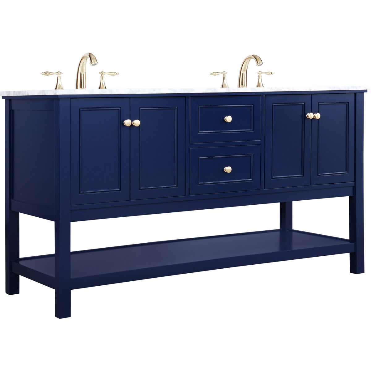 Metropolis 60 X 22 X 34 inch Blue Vanity Sink Set