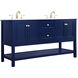 Metropolis 60 X 22 X 34 inch Blue Vanity Sink Set