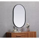 Asha 36 X 24 inch Black Mirror in 24 x 36