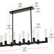 Noemi 10 Light 12 inch Black Pendant Ceiling Light