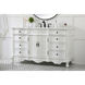 Danville 60 X 21 X 36 inch Antique White Vanity Sink Set