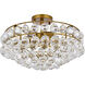 Savannah 5 Light 18 inch Brass Flush Mount Ceiling Light