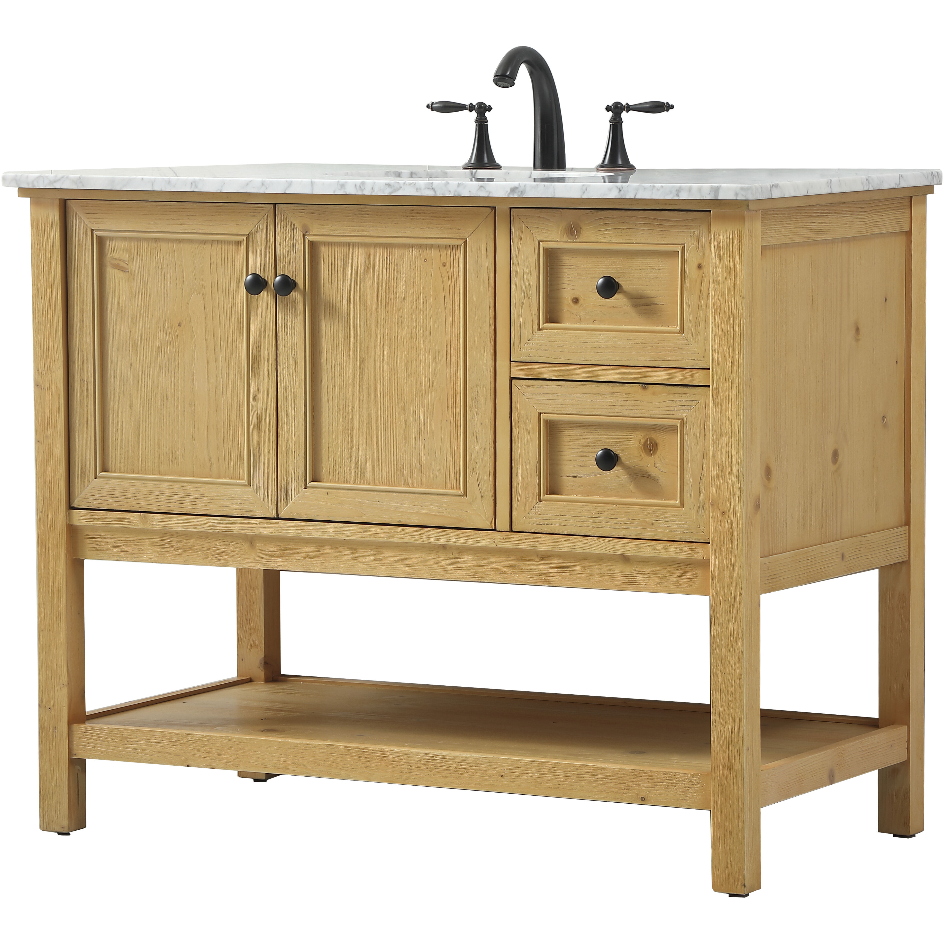 Metropolis 42 X 22 X 34 inch Natural Wood Vanity Sink Set