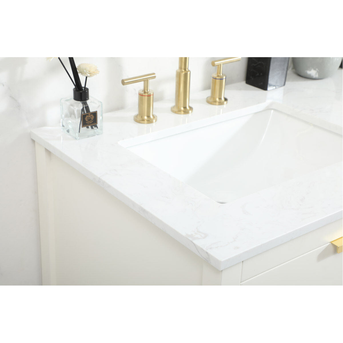 Larkin 60 X 22 X 34 inch White Vanity Sink Set