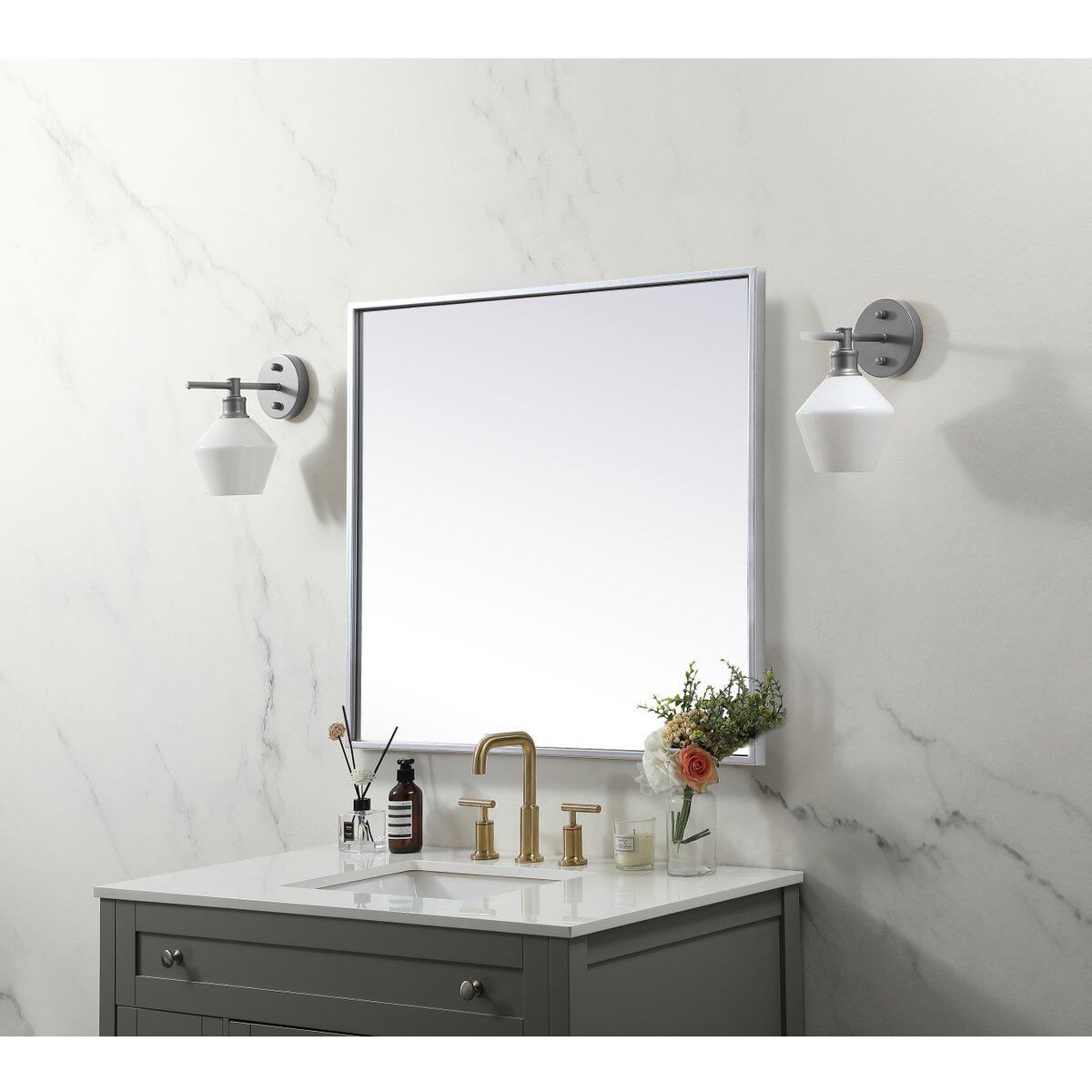 Eternity 24 X 24 inch Silver Vanity Mirror