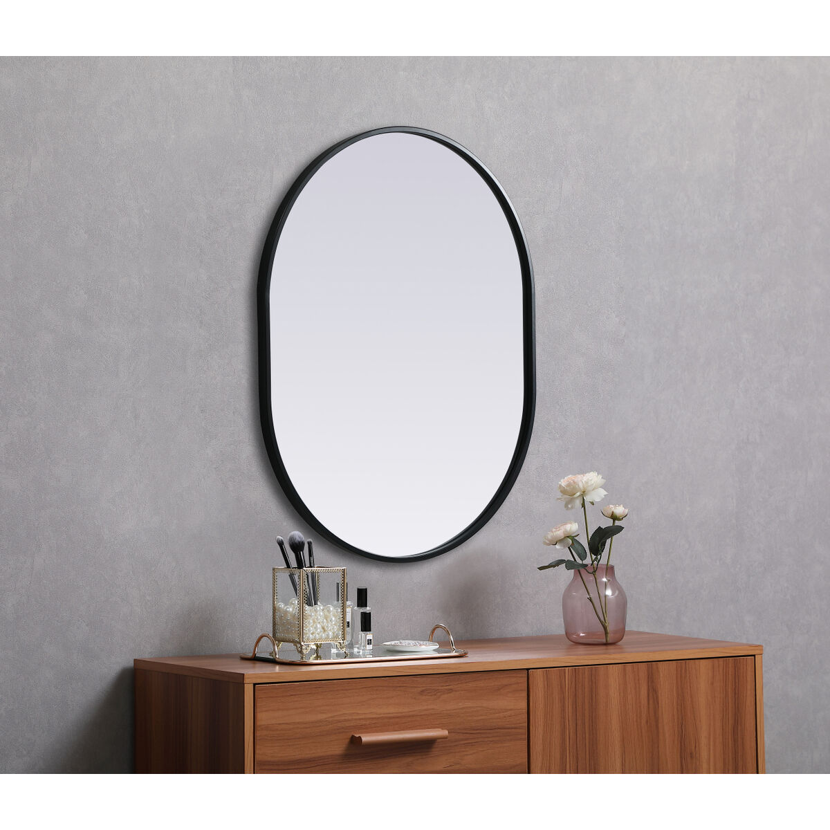 Asha 30 X 24 inch Black Mirror in 24 x 30