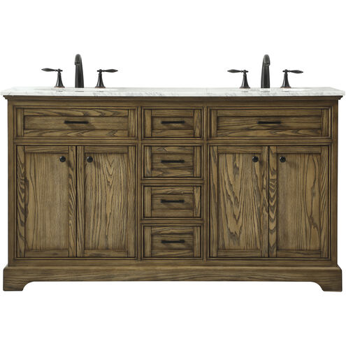Americana 60 X 22 X 35 inch Driftwood Vanity Sink Set