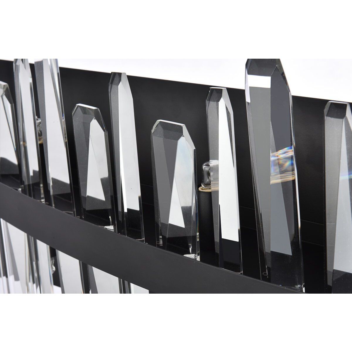 Serena 10 Light 36 inch Black Bath Sconce Wall Light