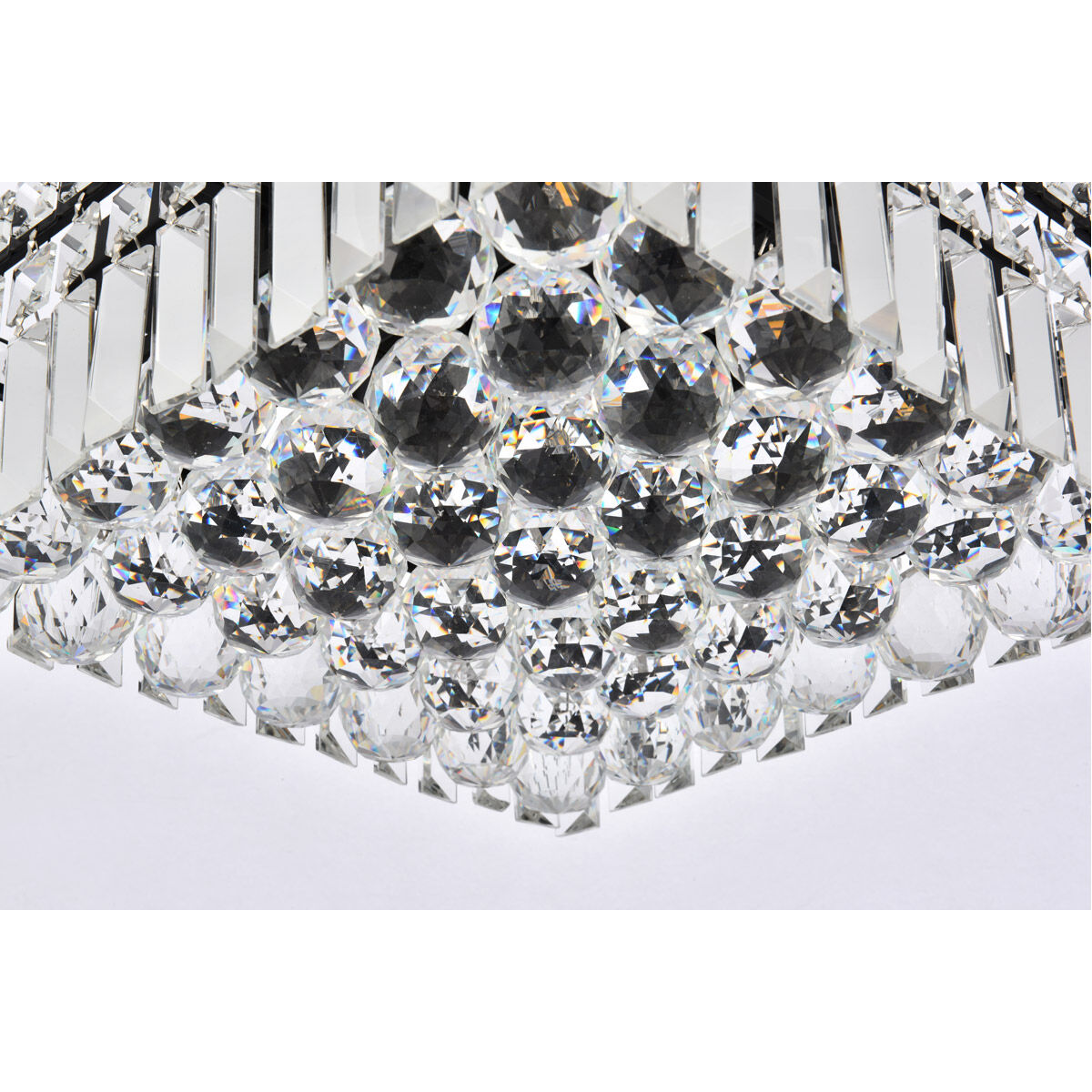 Maxime 4 Light 12 inch Black and Clear Flush Mount Ceiling Light