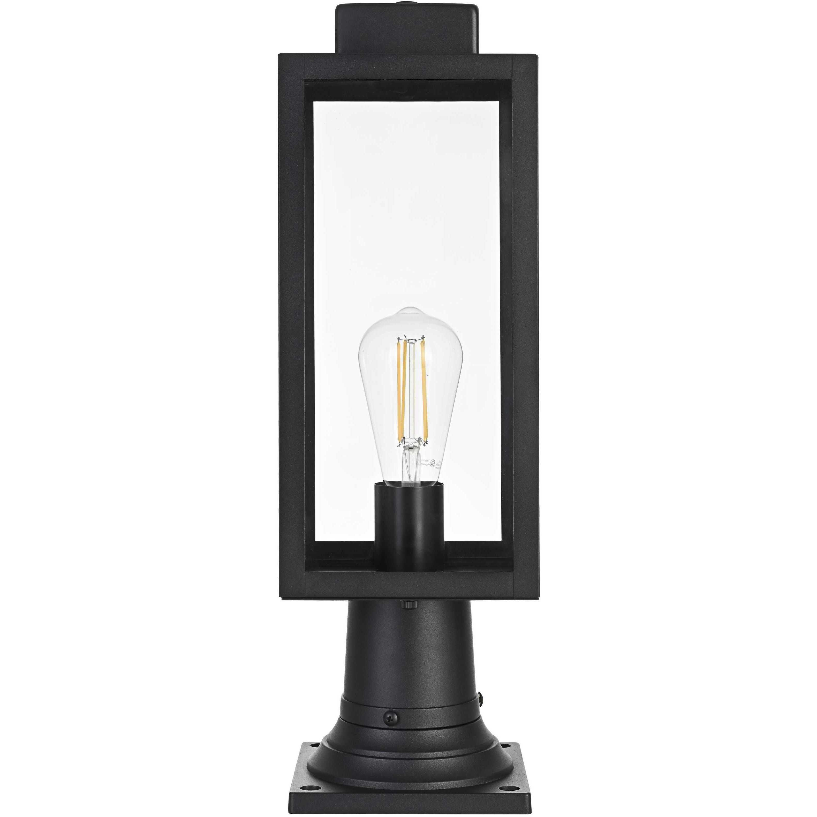 Hilton 1 Light 19 inch Black Outdoor Post Light