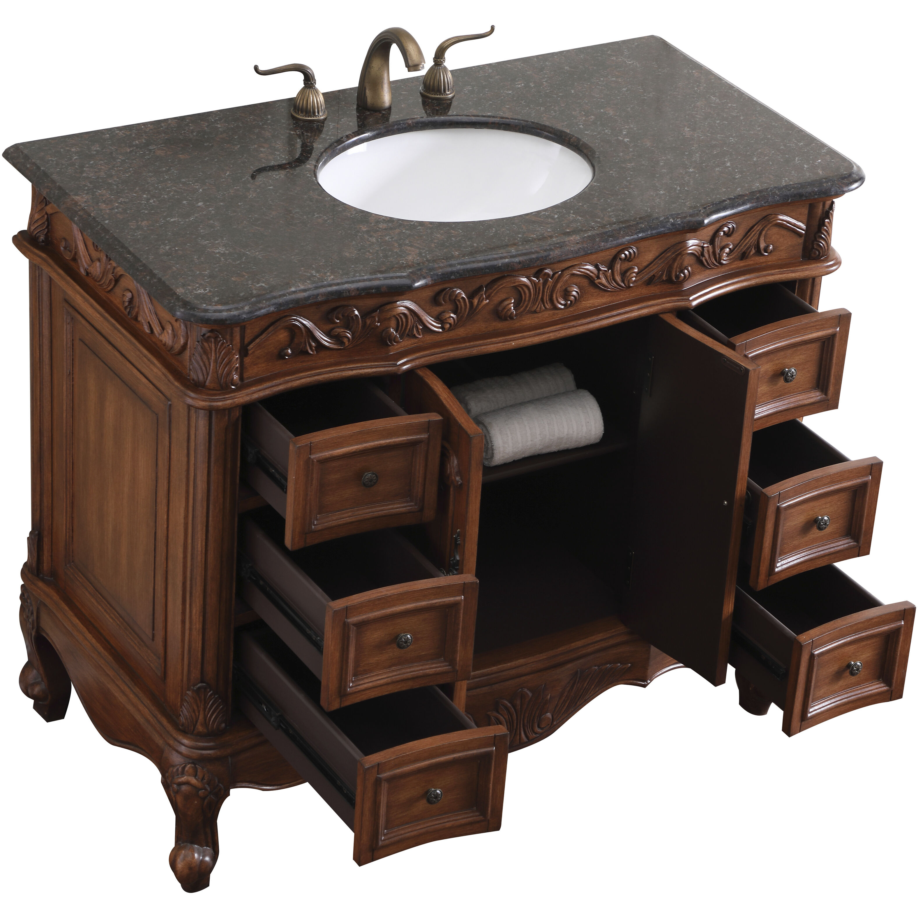 Oakland 84 X 22 X 72 inch Teak Vanity Sink Set