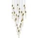 Aurora 25 Light 42 inch Satin Gold Chandelier Ceiling Light