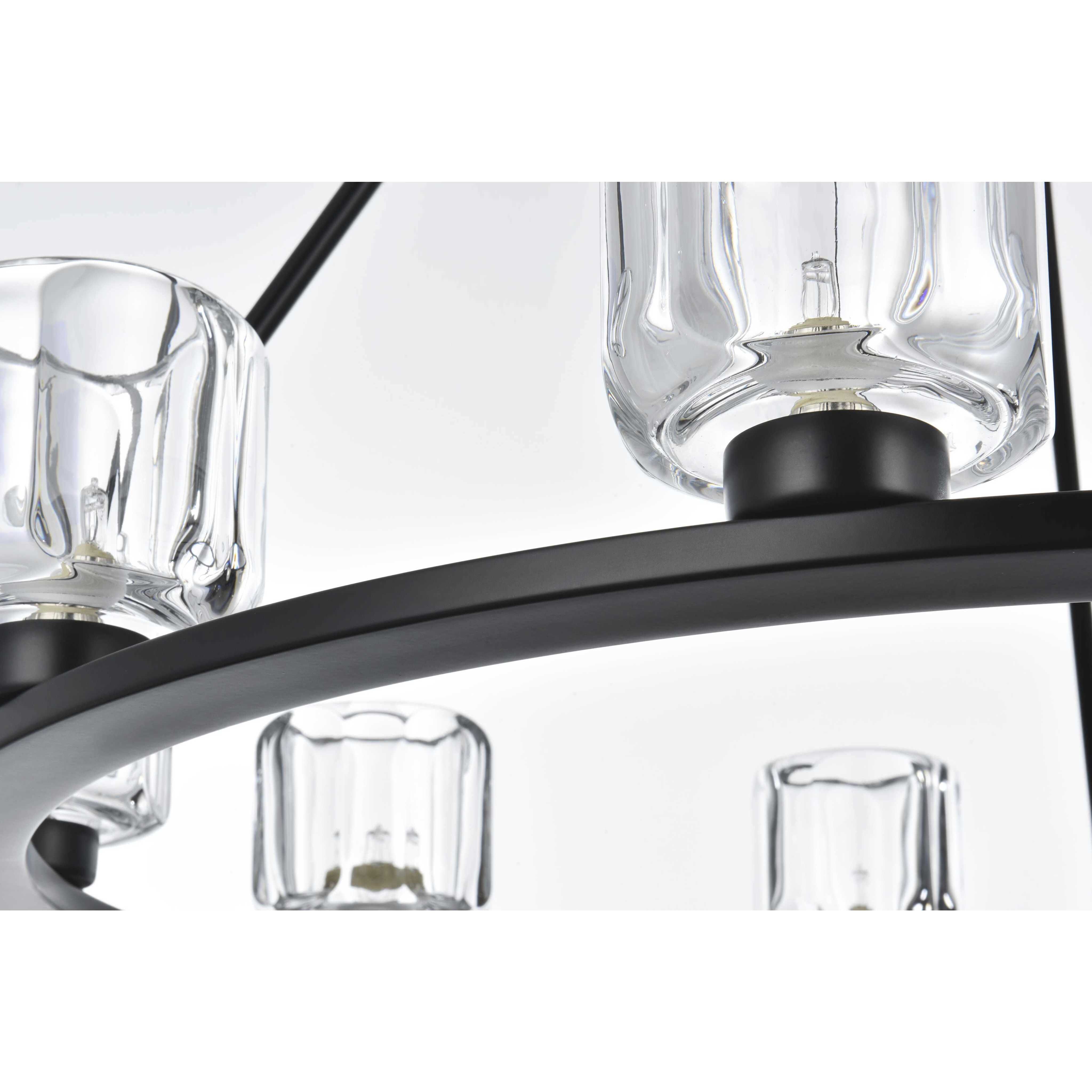 Cadence 9 Light 32 inch Black Chandelier Ceiling Light