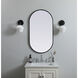 Asha 36 X 20 inch Black Mirror in 20 x 36
