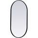 Asha 36 X 20 inch Black Mirror in 20 x 36