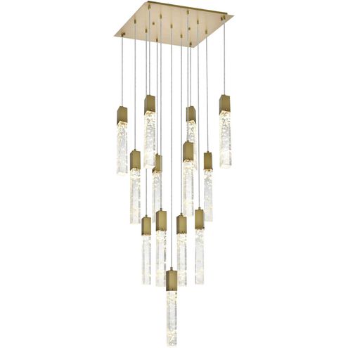 Aurora 13 Light 26 inch Satin Gold Pendant Ceiling Light