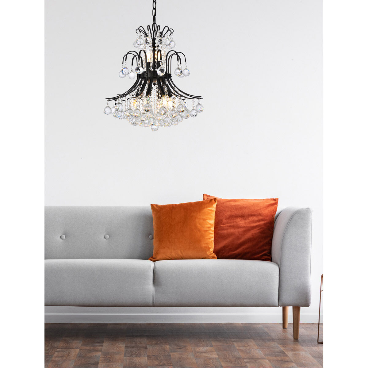 Toureg 10 Light 19 inch Black and Clear Pendant Ceiling Light in Royal Cut