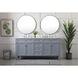Park Avenue 72 X 22 X 35 inch Grey Vanity Sink Set