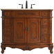 Danville 42 X 42 X 36 inch Teak and Antique Bronze Vanity Sink Set