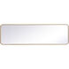 Evermore 60 X 18 inch Brass Mirror