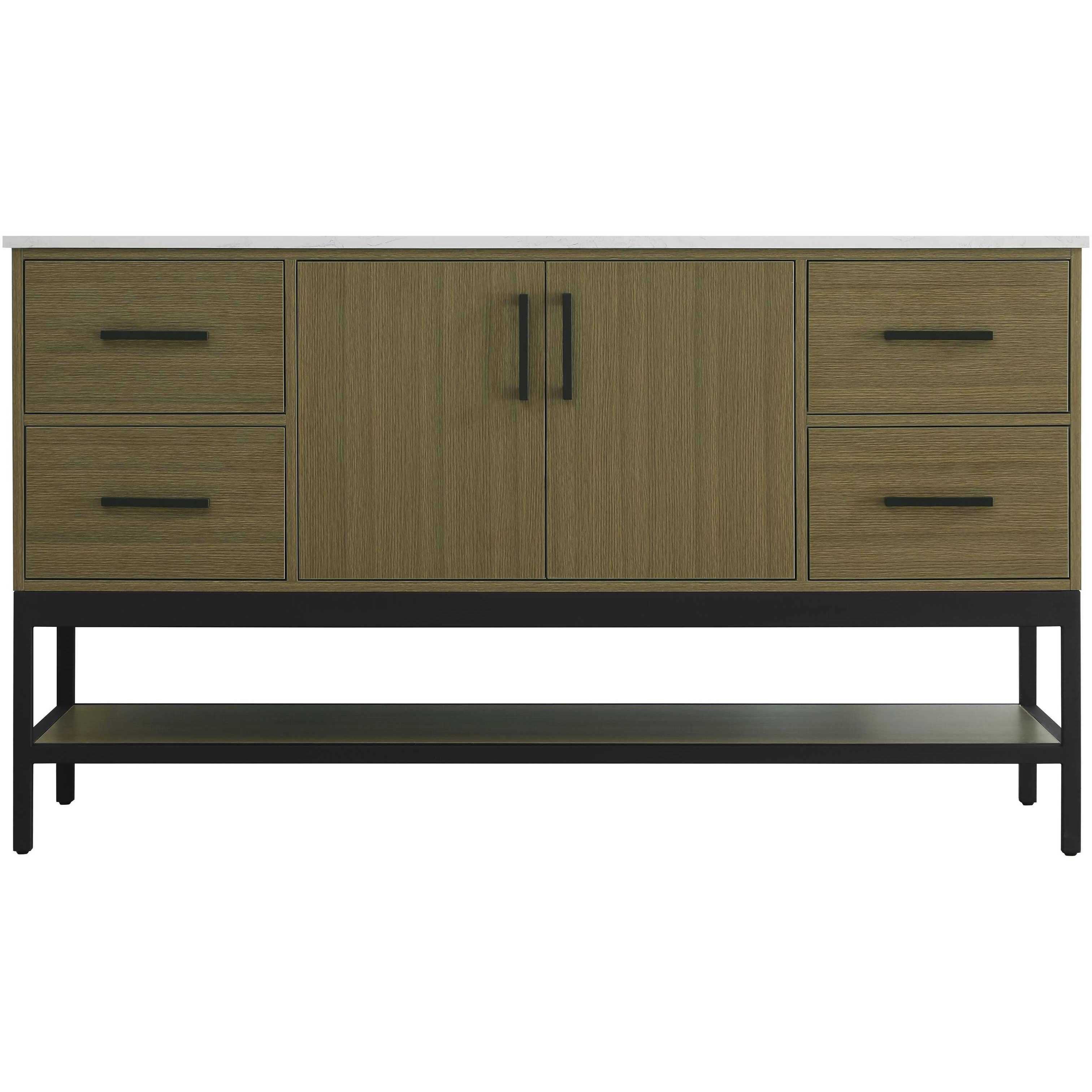 Lennox 60 X 34 inch Chestnut Brown Bathroom Vanity Cabinet