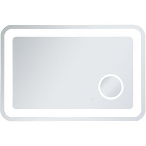 Lux 36 X 24 inch Glossy White Lighted Wall Mirror