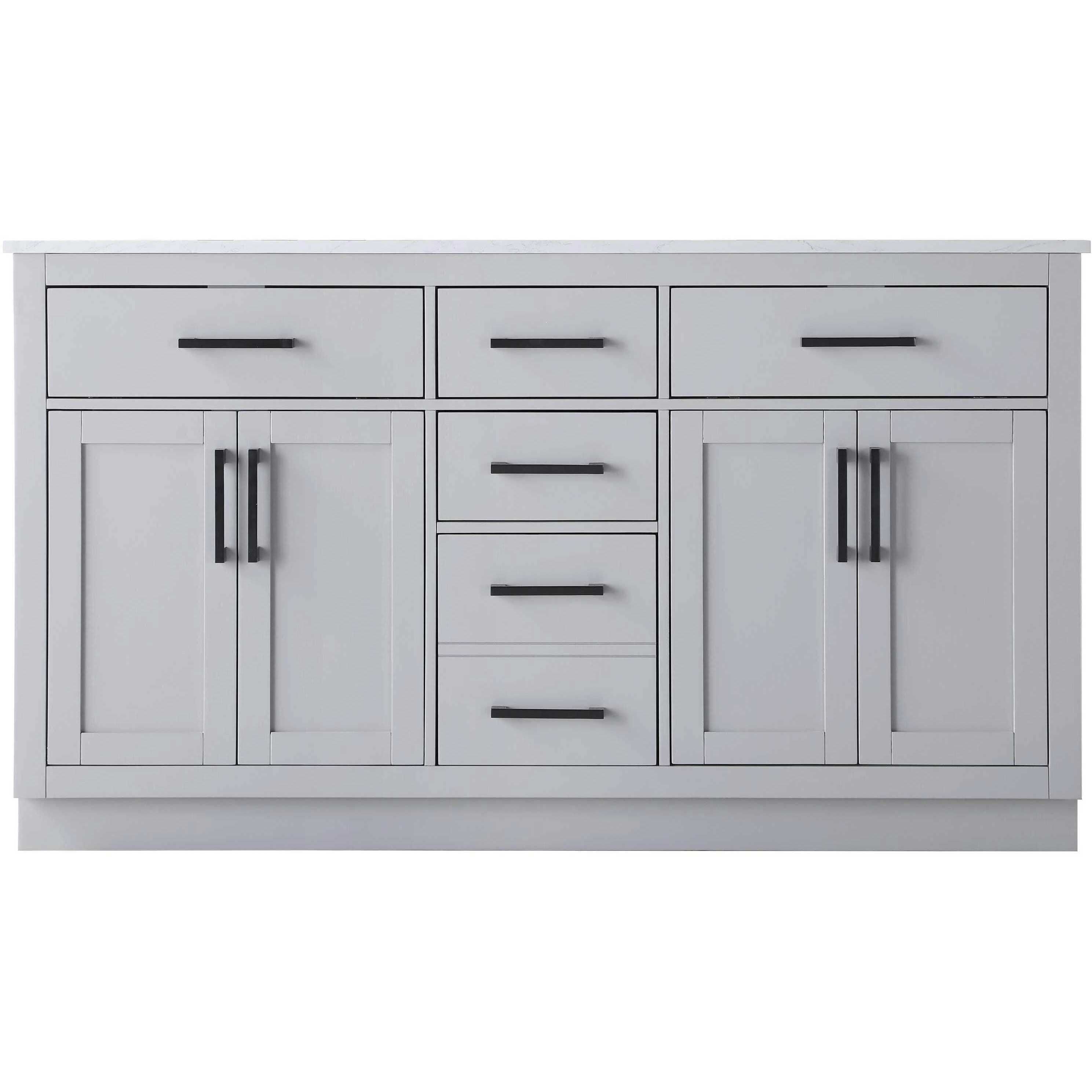 Alden 60 X 35 inch Grey Bathroom Vanity Cabinet