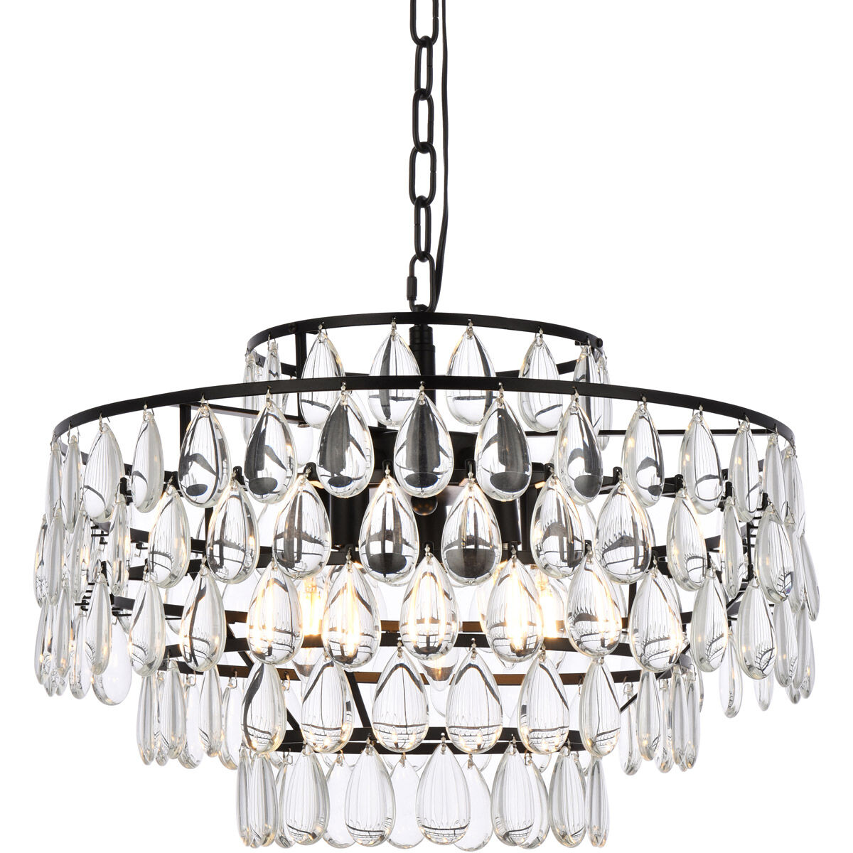 Mila 5 Light 20 inch Black Pendant Ceiling Light
