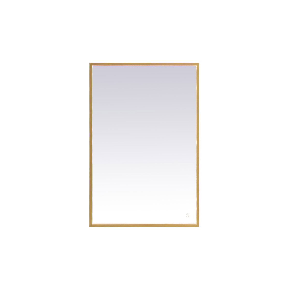 Pier 30 X 27 inch Brass LED Mirror