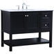 Metropolis 42 X 22 X 33.75 inch Black Vanity Sink Set