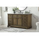 Americana 60 X 21.5 X 35 inch Driftwood Vanity Sink Set in Dark Walnut