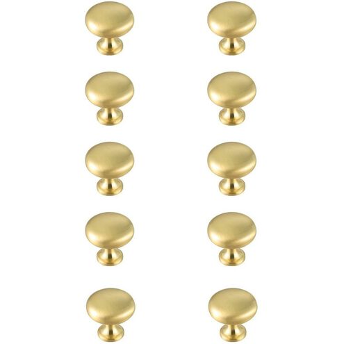Cadon Brushed Gold Hardware Cabinet Knob, Set of 10
