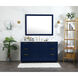 Blake 60 X 22 X 34 inch Blue Vanity Sink Set