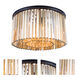 Sydney 8 Light 26 inch Matte Black Flush Mount Ceiling Light in Golden Teak, Urban Classic