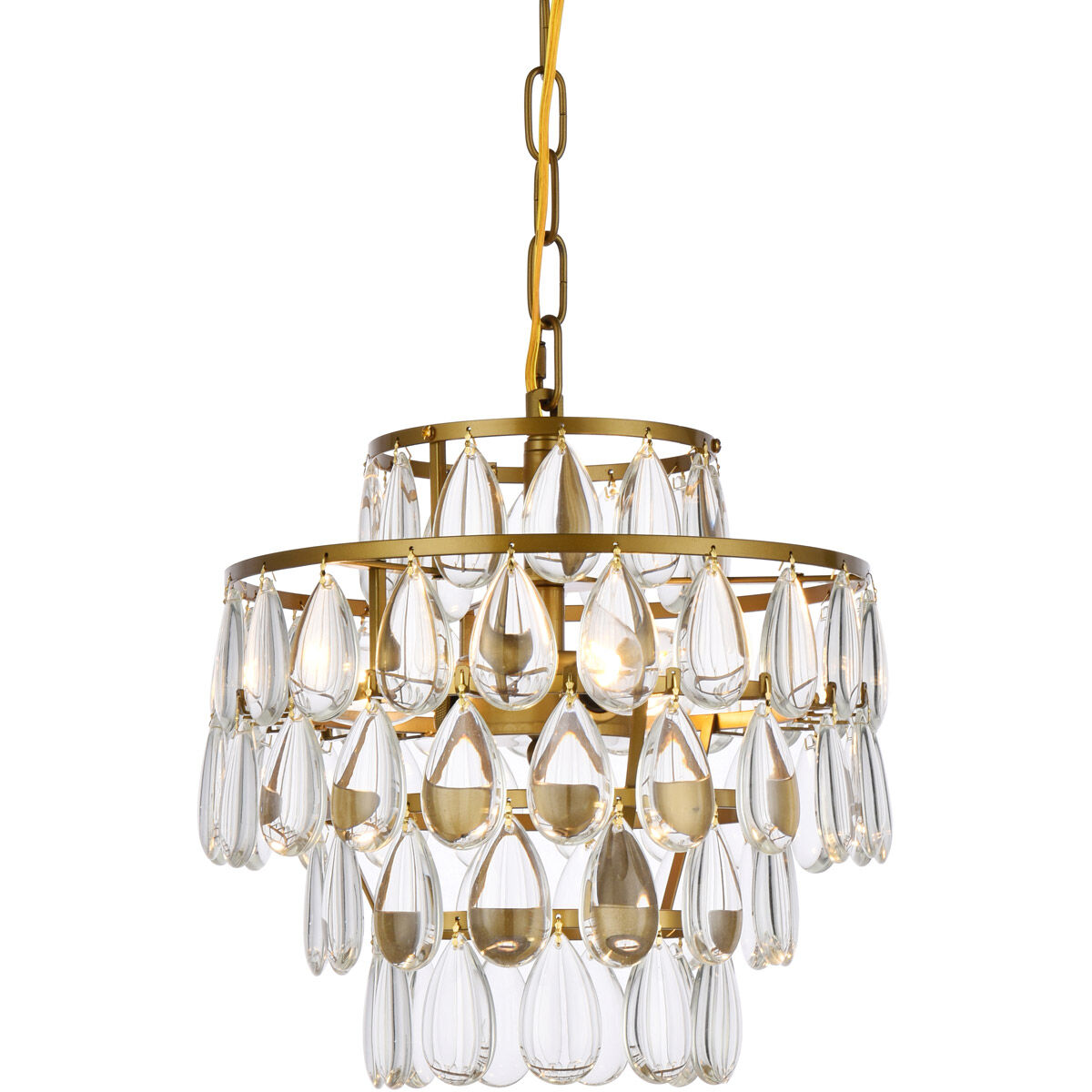 Mila 3 Light 12 inch Brass Pendant Ceiling Light