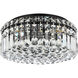 Maxime 4 Light 14 inch Black and Clear Flush Mount Ceiling Light