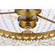 Kylie 3 Light 14 inch Brass Flush Mount Ceiling Light